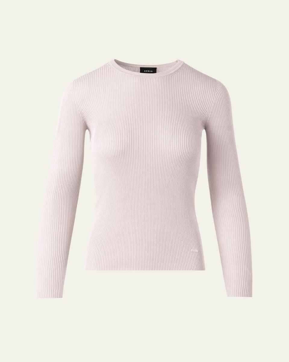 Fitted Rib-Knit Sweater